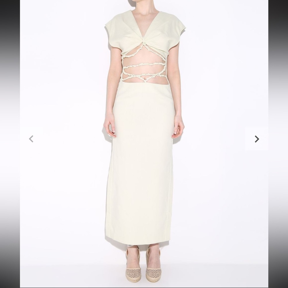NEW Christopher Esber Lime Green Cut-Out Dress